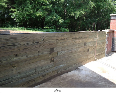 Timber Retaining Wall: After Photo 1