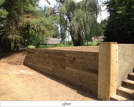 Timber Retaining Wall: After Photo 2